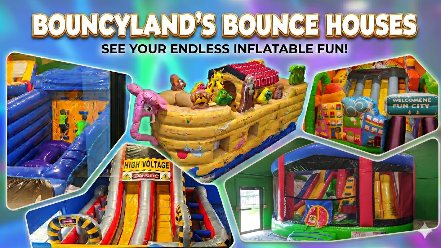 Bouncyland is a Family Activity Entertainment Center For Kids & Children in Muncie, Indiana! Features 15 bounce houses, toddler zone play area, arcade, birthday party hosting, My Plushy Pals where you can create your own stuffed animal, and concessions & dining! There's so many fun things for kids & children to do at Bouncyland in Muncie!