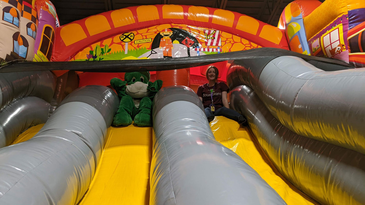 Bouncyland is a Family Activity Entertainment Center For Kids & Children in Muncie, Indiana! Features 15 bounce houses, toddler zone play area, arcade, birthday party hosting, My Plushy Pals where you can create your own stuffed animal, and concessions & dining! There's so many fun things for kids & children to do at Bouncyland in Muncie!