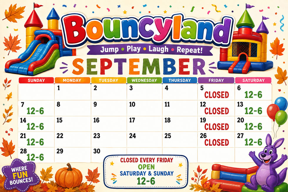 Bouncyland is a Family Activity Entertainment Center For Kids & Children in Muncie, Indiana! Features 15 bounce houses, toddler zone play area, arcade, birthday party hosting, My Plushy Pals where you can create your own stuffed animal, and concessions & dining! There's so many fun things for kids & children to do at Bouncyland in Muncie!