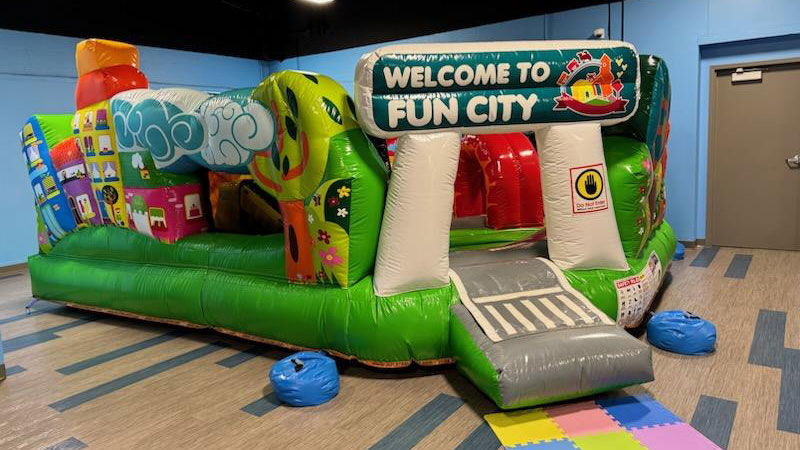 Bouncyland is a Family Activity Entertainment Center For Kids & Children in Muncie, Indiana! Features 15 bounce houses, toddler zone play area, arcade, birthday party hosting, My Plushy Pals where you can create your own stuffed animal, and concessions & dining! There's so many fun things for kids & children to do at Bouncyland in Muncie!